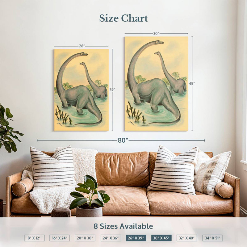 Brampt Jurassic Brontosaurus, 39" H x 26" W