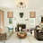 8-light Striped Glass Globe Semi-flush Mount