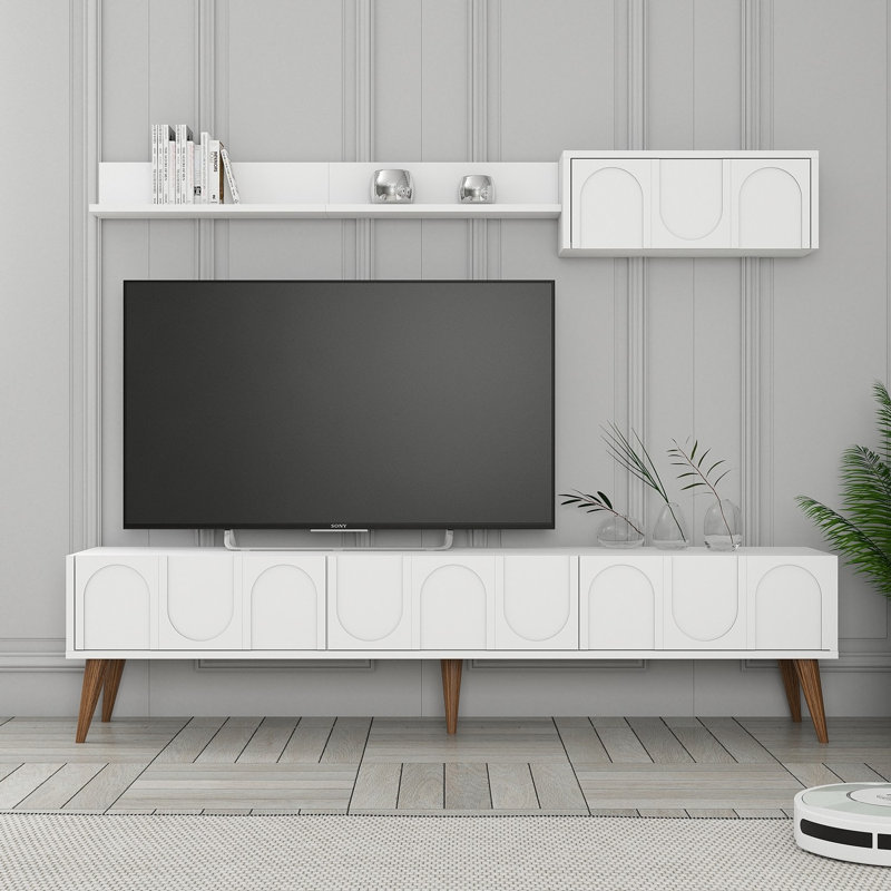 Keikei Unfinished TV Stand, Beige
