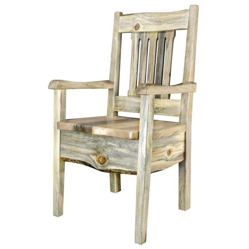 Chaise de capitaine Big Edge de la collection Big Sky, Bois brun moyen
