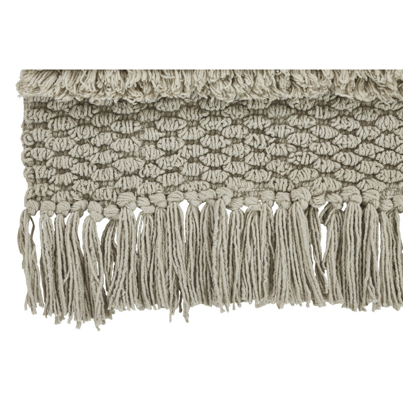 Savannah Cotton Fringe Runner Runner, 24" x 60", Taupe