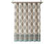 Rideau de douche Flower Block, 1 panneau (bleu sarcelle)