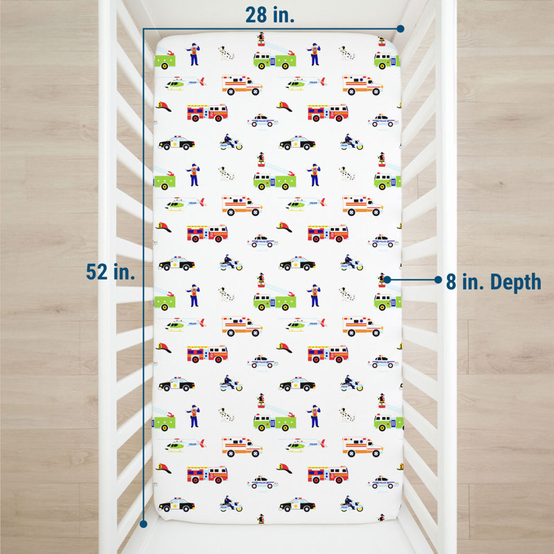 Drap pour lit de bébé 100% microfibre Wildkin Kids - Drap-housse doux et respirant - Heroes