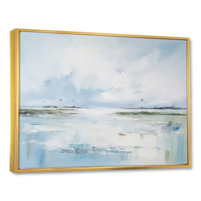 Doux couleur plage horizon - plage et océan art mural salon