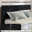 Structure de lit double avec tête de lit capitonnée à oreilles, structure de lit tapissier en velours côtelé avec 4 tiroirs de rangement-92664981-92664980