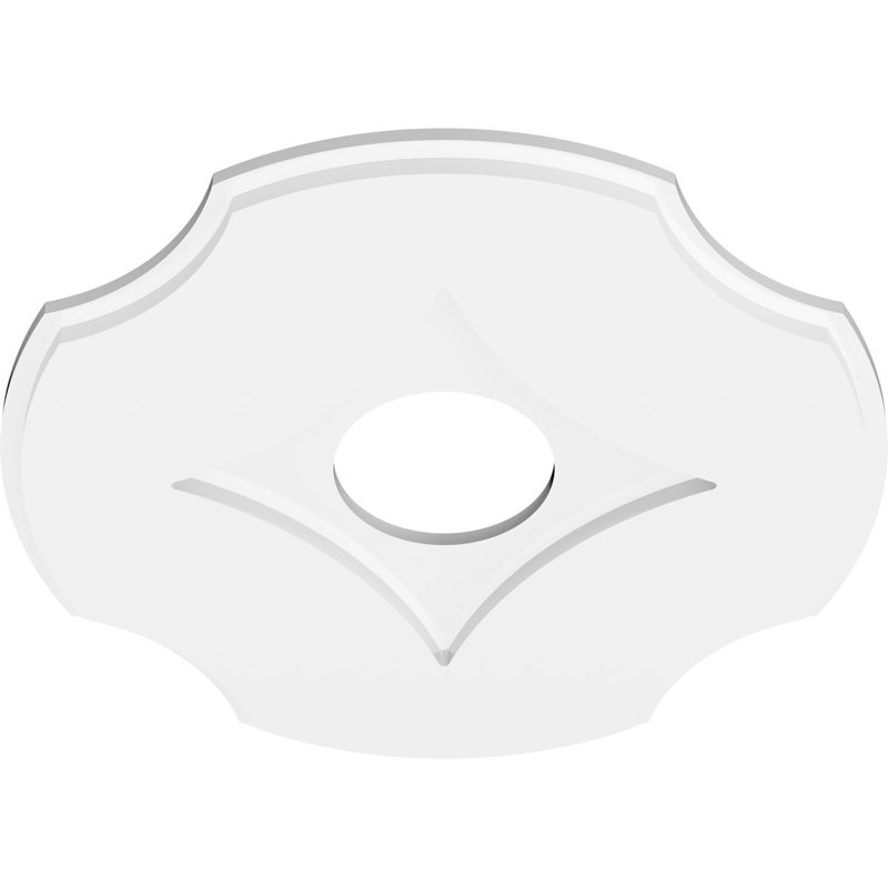 Médaillon de plafond contemporain en PVC Percival, H 1 po x l 20 po x P 20 po