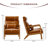 Osias 26'' Wide Transitional Traditional Faux Leather Accent Chair with Lumbar Pillow(Set of 6)