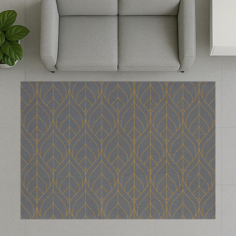 Geometric Area Rug, Runner 70 x 140 cm