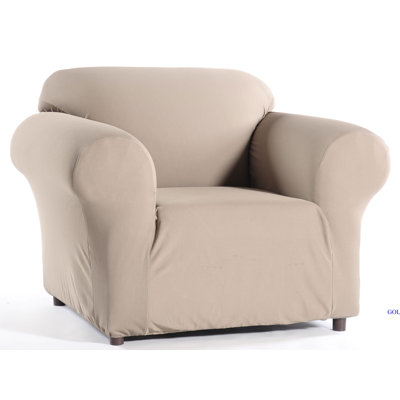 Stretch Polyester Box Cushion Armchair Slipcover