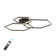 Vitolds 3-Light 40.2" LED Flush Mount Unique with Remote Control