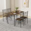 Ensemble de table de salle à manger pour 4, table et chaises de cuisine 5 pièces, ensemble de table de salle à manger rectangulaire avec 4 chaises, ensemble de table de cuisine compacte pour petit espace, coin repas, appartement, rétro brun-824824469