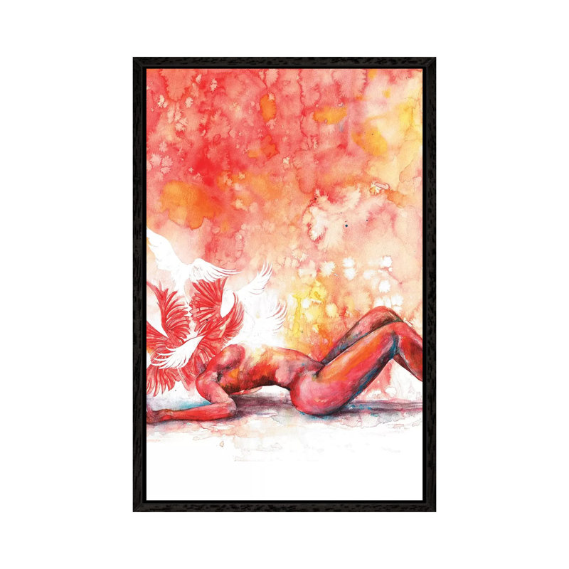 Cosmic Release by Pride Nyasha - Painting on Canvas, Black Floater Framed, 101.6cm H x 66.04cm W x 3.81cm D