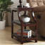 Table d'appoint espresso avec station d'alimentation USB