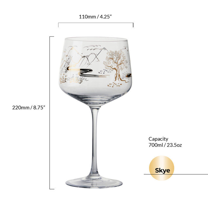 23,75 oz. Skye Ensemble de verres à pied en verre