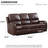 Modern and Upholstered Vegan Leather Power Reclining Sofa with USB Charge Port-1430823098