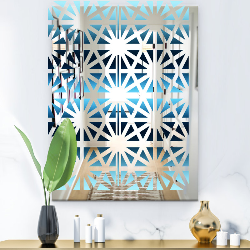 Miroir mural géométrique Mid-Century, H 39,4 po x l 29,5 po