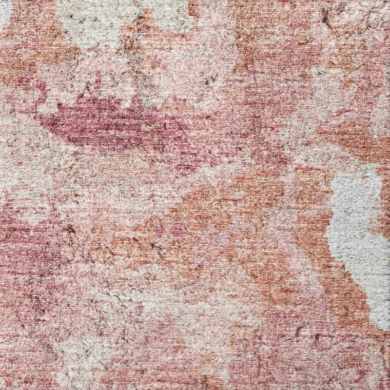 Tapis à poil long de qualité supérieure lavable à la machine ADS67, Rose, 10 pi x 14 pi