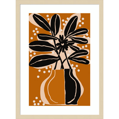 Ochre Still Life No 6 by Treechild Wood Framed Wall Art Print