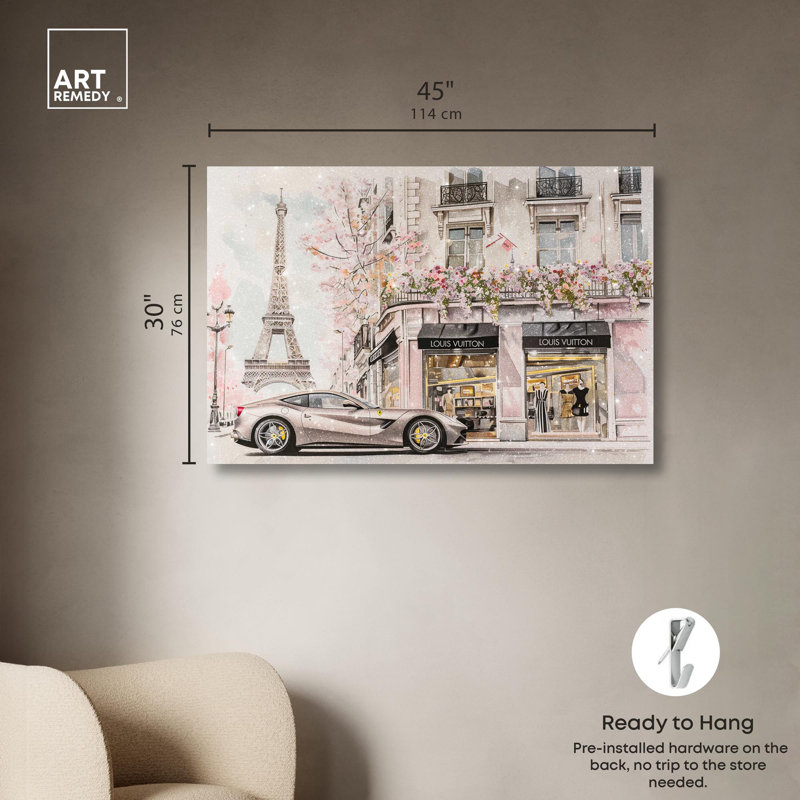 Impression d'art sur toile, magasinage commercial, Toile tendue, H 30 po x l 45 po x P 1,5 po