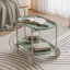Lune chariot de rangement (vert) Nordic Internet célébrité chariot mobile cuisine simple double tablette de rangement salon canapé