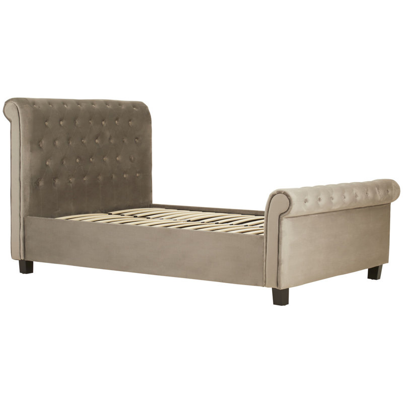 Starbuck Upholstered Ottoman Storage Bed, Brown, 148 x 230 cm