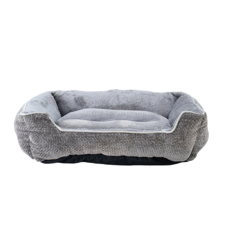 Polyester Pet Bed, Small (15cm H x 70cm W x 60cm D), Grey