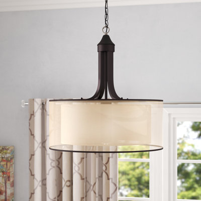 Corpuz 4 - Light Zinc Alloy Dimmable Drum Chandelier