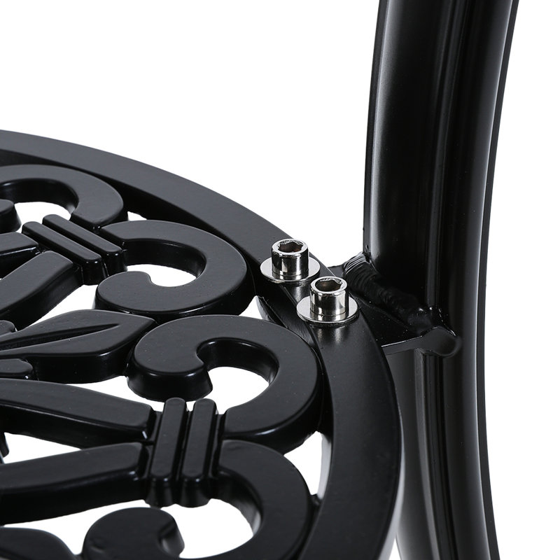 Round Outdoor Bistro Table With Umbrella Hole , 81cm cm W 81cm cm D