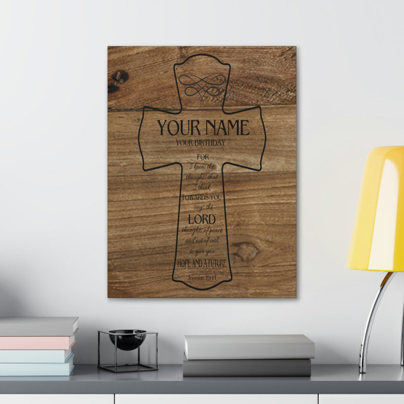 «Scripture Walls», espoir personnalisé et futur, verset de la Bible 29:11, sans cadre, H 16 po x l 12 po x P 1,25 po