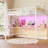 Full Size Loft Bed With Desk And Led Light, Metal Full Size Loft Bed With Power Outlet, Full Size Bed Frame With Upper Bunk, Safety Guard And Ladder, Space Saver,-507437386