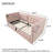 Upholstered Twin Size Daybed, Hydraulic Storage Twin Bed Frame With USB & Type-C Charging, Bed Frame With Wooden Slats And Tufted Sofa Back, Pink, Velvet (Without Mattress)-221131358