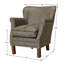 Petit fauteuil rembourré en cuir véritable de 26 po de largeur (ensemble de 2)-1134395219