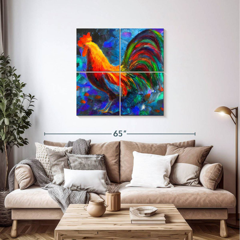 Brampt Colorful Chicken, 38" H x 38" W