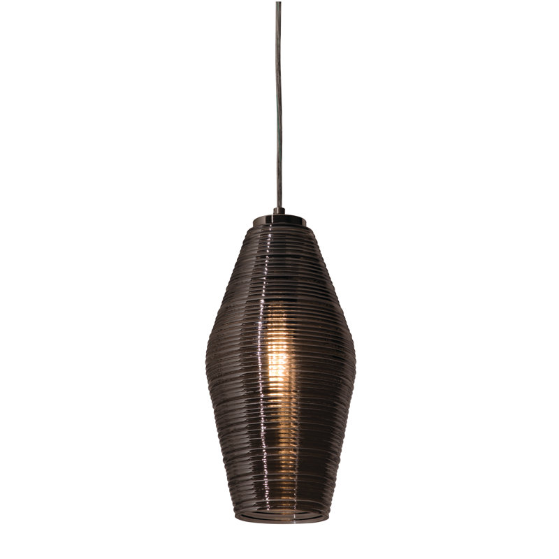 Luminaire suspendu cylindrique 1 lumière Nickelsville, Cuivre
