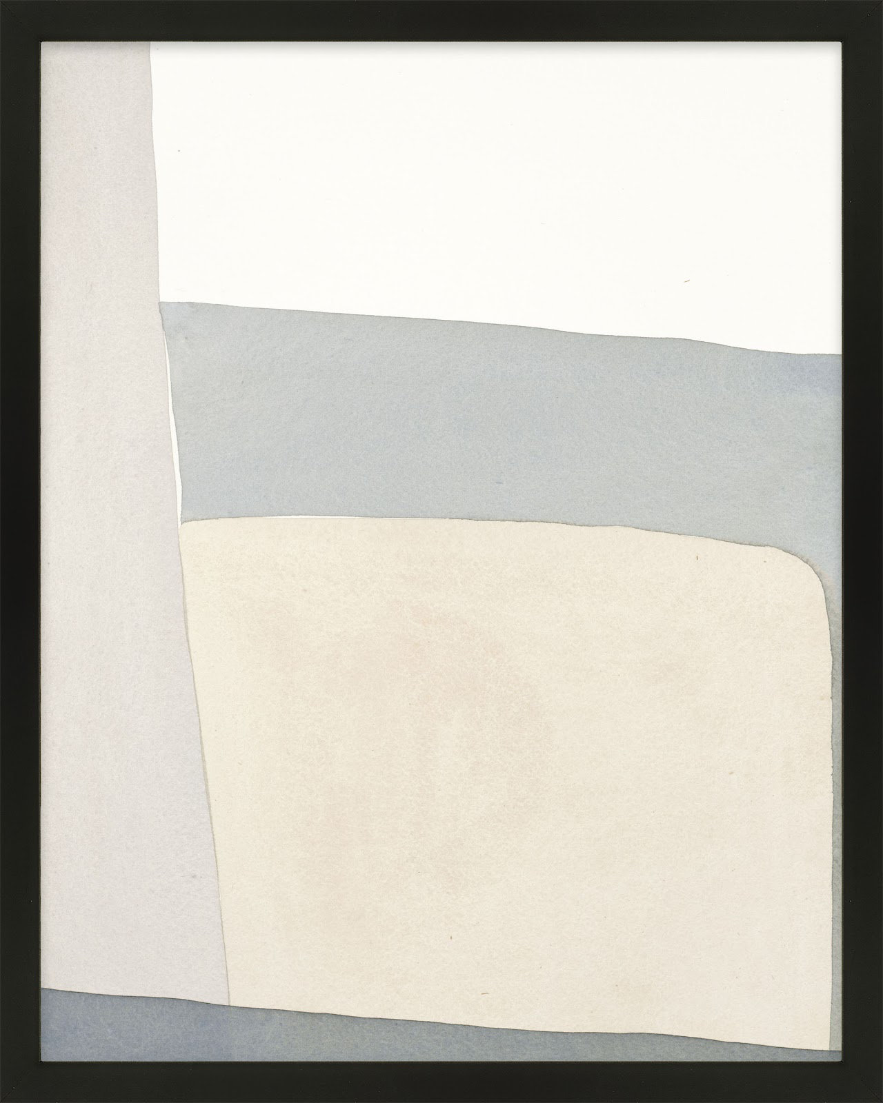Simple Grey by Julia Balfour, Black Framed Paper, 30" H x 24" W x 1.25" D