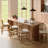 Wooden Bar Stools With Natural Rattan Back (Set Of 2)-2005793142