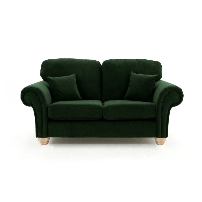 Foreston Velvet Sofa, Emerald Green, 2