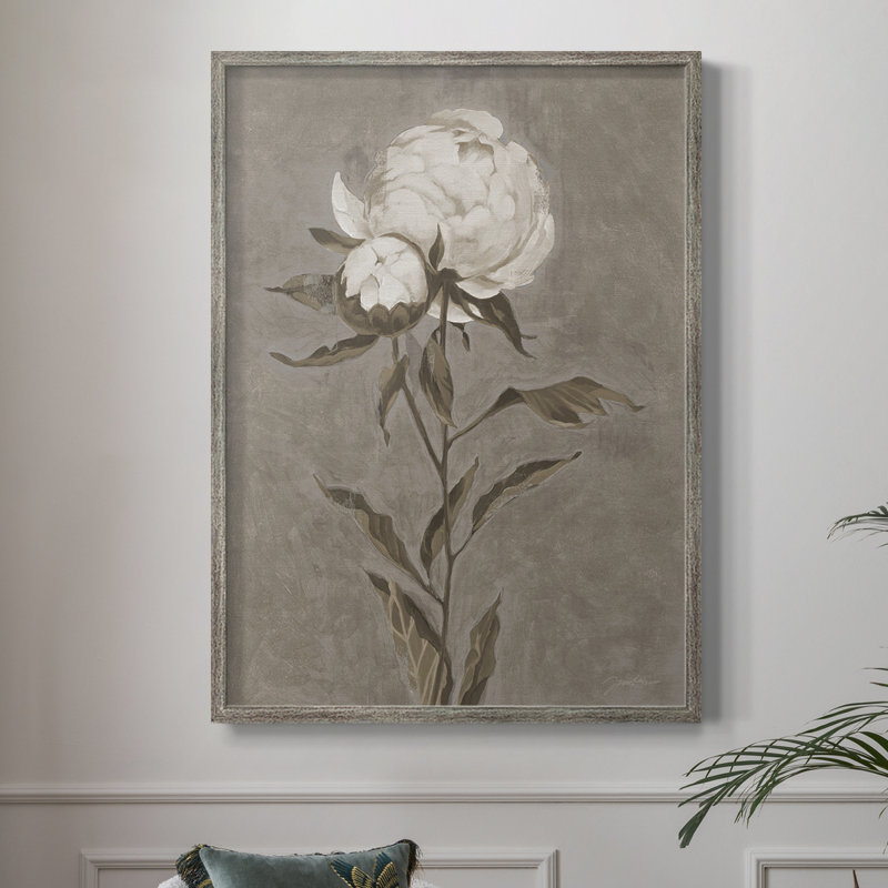 «Pretty as a Peony II», reproduction encadrée - bois massif, H 15 po x l 12 po