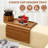15.75" Acacia Wood Couch Armrest Table, 3 in 1 Foldable Sofa Clip on Side Table with 360° Phone Stand-357966219-357966222