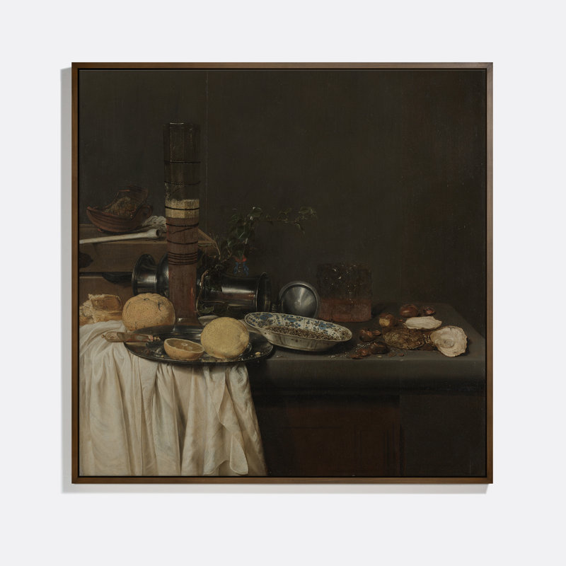 Still Life With A Tall Beer Glass Print by Jan Jansz Van De Velde (III)