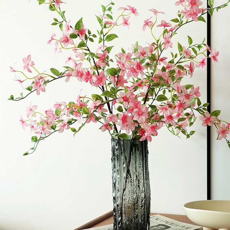 5Pcs 24Inch High-Grade Qilixiang Artificial Flower Home Living Room Office Dining Table Flower Decorative Flower, Wedding Arrangement Art Decoration Plastic Flower Dried Flower Flower Arrangement Decorative Flower