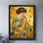Art mural rétro noir encadré femme saints dorés-1307698791