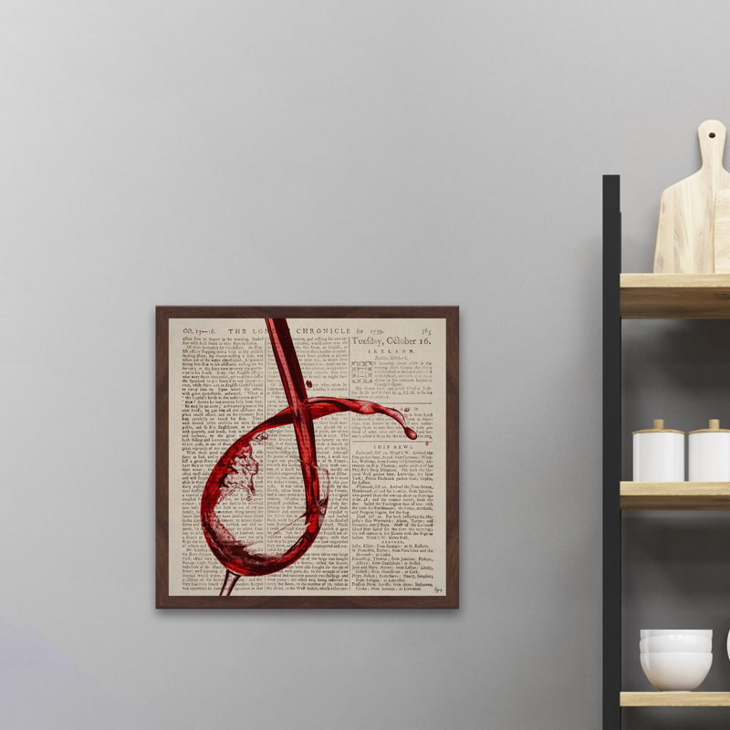« merlot », reproduction d’art encadrée, H 12 po x l 12 po x P 1,5 po