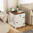 Farmhouse End Table, Side Table, Nightstand With Adjustable Shelf And Drawer