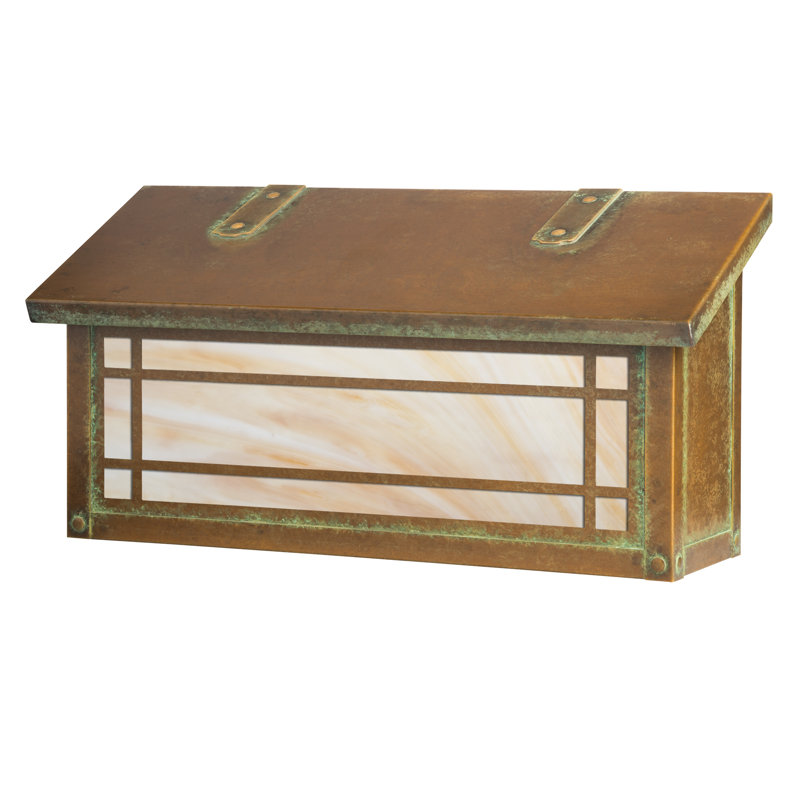 Summit Brass Wall Mounted Mailbox, New Verde, Honey