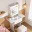 Coiffeuse pour petit espace avec tabouret