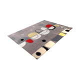 Mid Century Modern Hand Knotted Geometric Area Rug