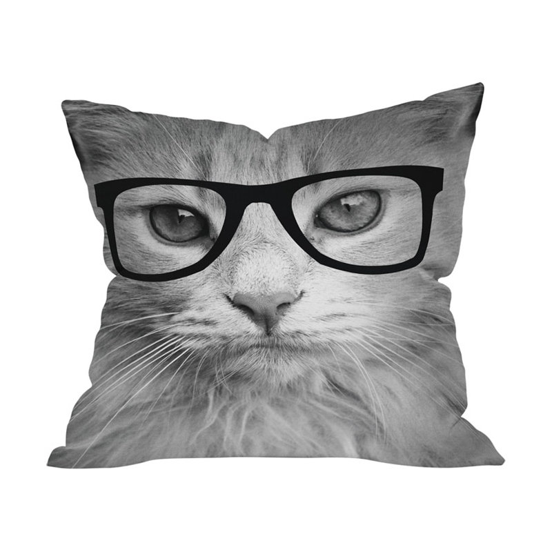 Coussin de chat le plus hippa, 18 po x 18 po