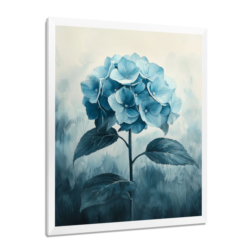 Preglo - impression sur toile florale, 32" H x 24" W, White, Picture Framed