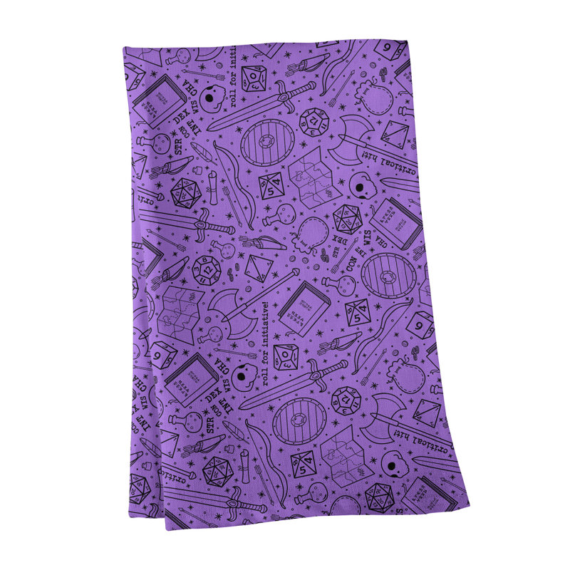 Mcguigan Tea Towel Kitchen Towel, Cotton Twill, Purple/Black